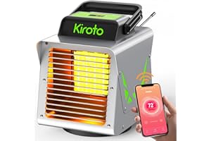 KIROTO Greenhouse Heater 1500W with APP Remote Control, Greenhouse Heater With Thermostat, Portable Outdoor Heater for Plants Vegetables Flowers,Smart Electric Safe Heater for Green house,Grow Tents,Garage