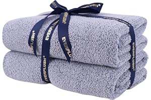 Everplush Oversized Bath Towel Sheet– 2Pieces, Super Soft & Highly Absorbent, Quick-Drying, Generously Sized & Thick. Perfect for Bathroom, Pool, Swimming Use. (Dusk, 35" x 66" 2PK)