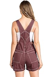 Revolt Women's Juniors Classic Twill Short Overalls
