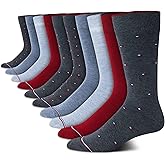 Tommy Hilfiger Men's Casual Soft Cotton Blend Crew Socks - 10 Pack
