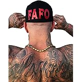 FAFO RED ON Black Back Style Stretch FIT Cotton HAT