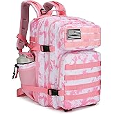 Lovelinks21 45L Tactical Assault Backpack 3 day assault pack with Molle Waterproof backpack Rucksack for Tactical Backpacks (Pink coral)