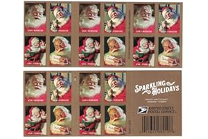 UNITED STATES POSTAL SERVICE Sparkling Holiday Forever Postage Stamp 1 Books of 20 First Class US Postal Christmas Celebrations Wedding Anniversary Party Traditions (20 Stamps)