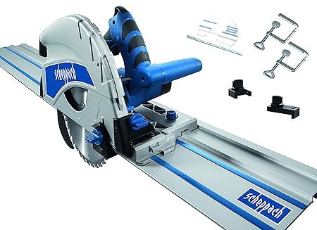 Scheppach Tauchsäge mit Führungsschiene PL75 (Tauch-Kreissäge 1600W, Schnitttiefe 75mm, SägeblattØ 160mm, 36 Zähne, neigbar m