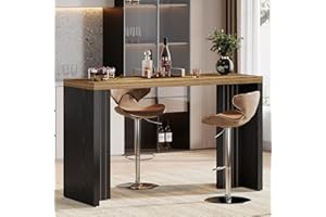 Tribesigns Home Bar Unit, 55.12-Inch Bar Table with a Spacious Tabletop, Modern Freestanding Mini Bar for Home Kitchen, Livin