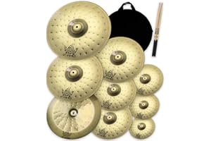 ULUOBO Cymbal Pack, Drum Set Cymbals 9 Pieces, Symbols for Drums