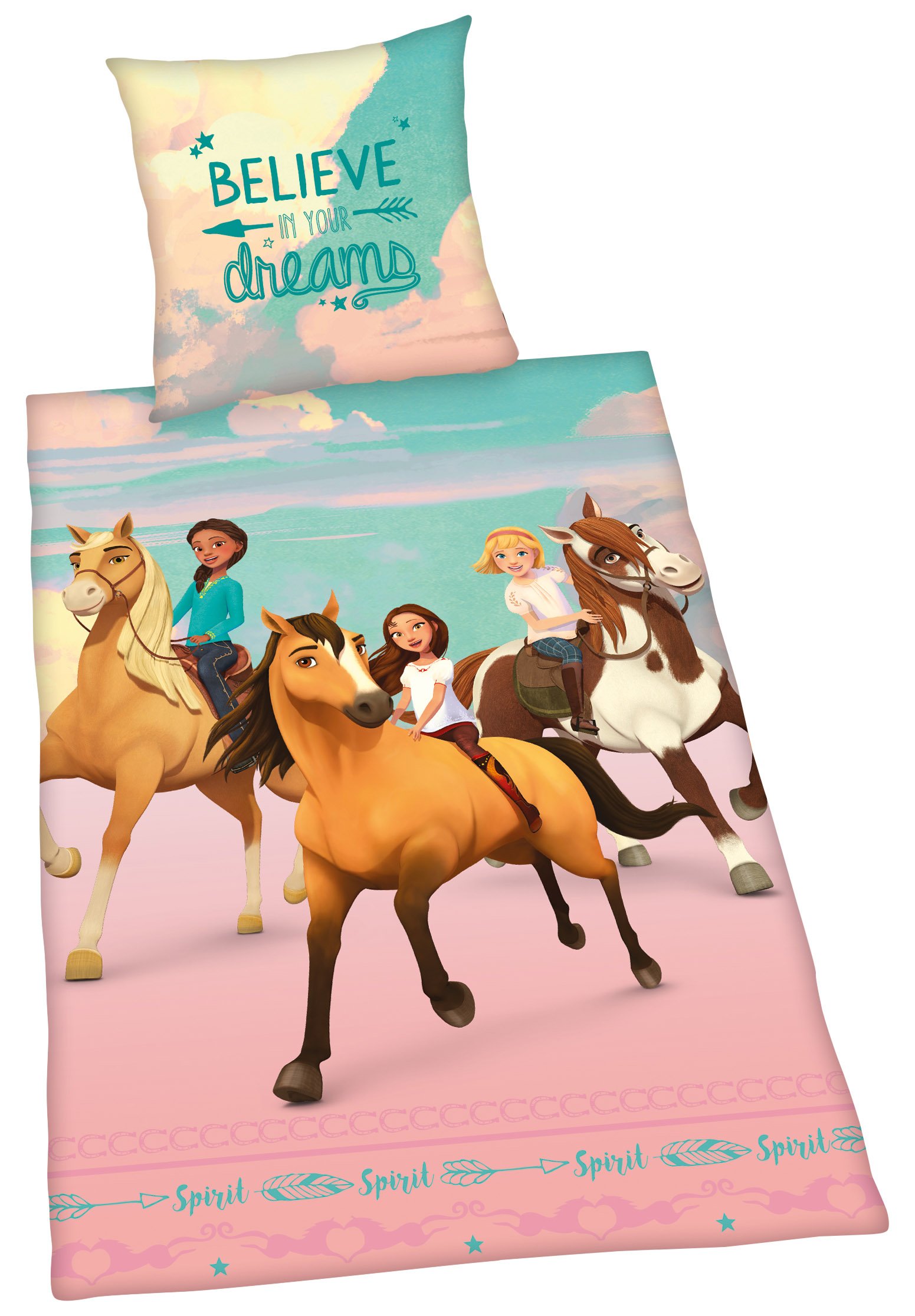 Herding SPIRIT Bedding Set, Reversible Motif, Duvet Cover 135 x 200 cm, Pillow Case 80 x 80 cm, Cotton/Renforcé