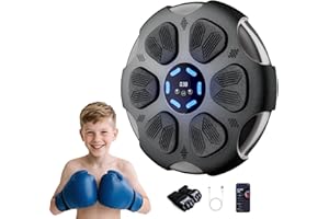 LJINNOVEX Music Boxing Machine, Wall Mounted Boxing Machine for Adults Kids, Bluetooth Smart Boxing Trainer, Electronic Boxing Workout Equipment Target for Home Gym