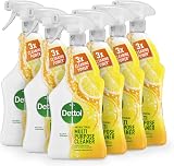 Dettol Spray Antibacterial Multipurpose Cleaner Lemon & Lime 6L 1L x6
