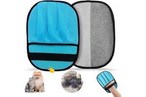 Pet Hair Removal for Dogs & Cats,Upgraded 5-Finger Electrostatic Pet Hair Glove, Reusable Magic Brush Pet Hair Remover Tool f