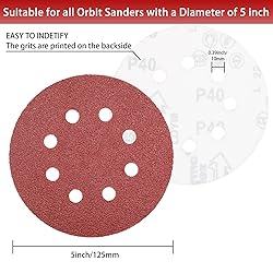Akjwp 5-Inch 8-Hole Sanding Disc Hook and Loop