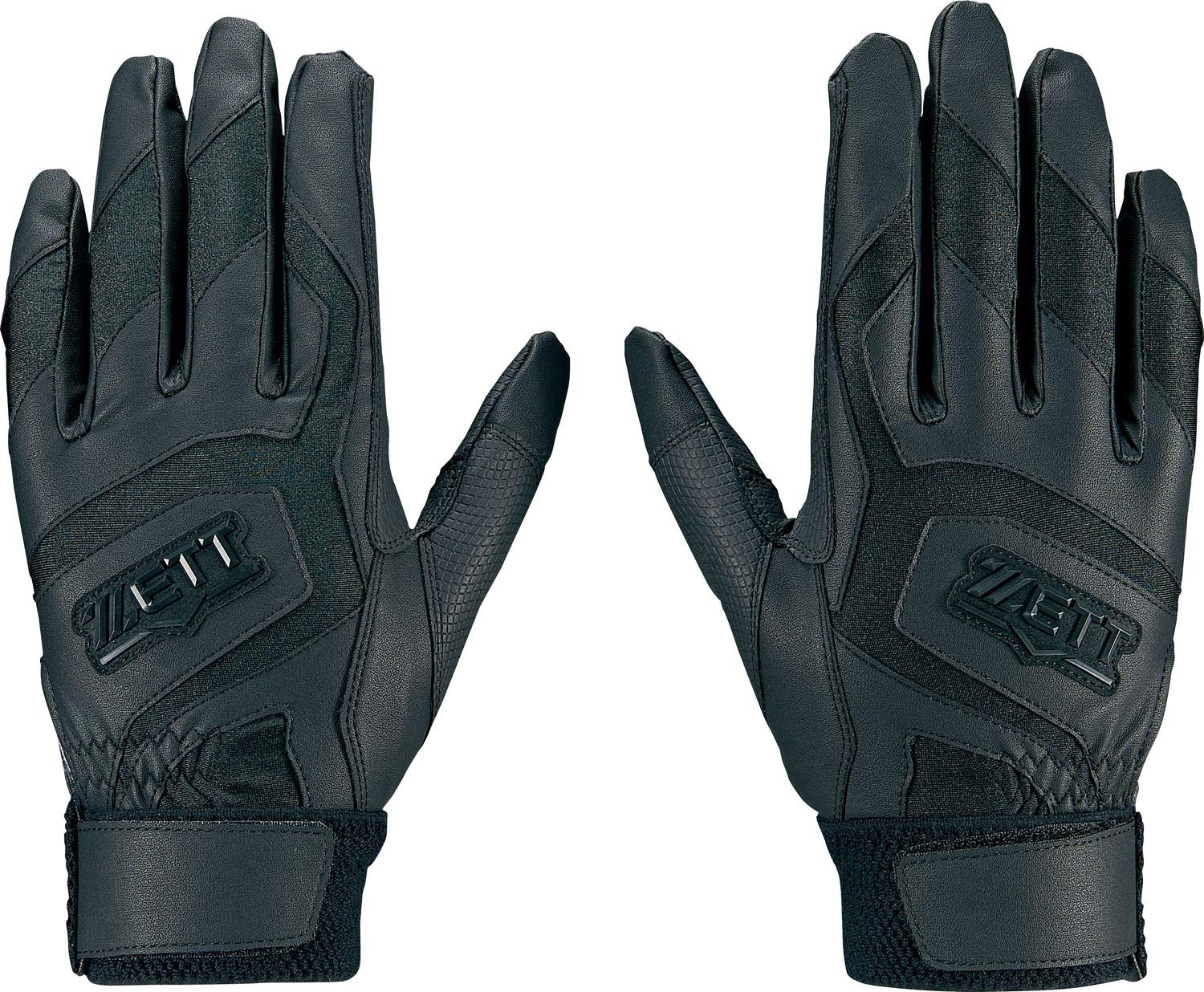 ゼット(ZETT) バッティンググローブ 両手用 高校生ルール対応 ホワイト(1100) Mサイズ(24~25cm) BG578HS (1900)ブラック 両手用/JM(18-19cm) の商品画像