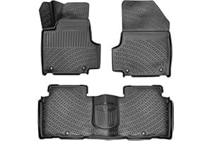 Hyundai Ioniq 5 Unmovable Console 2022-2026 (No Movable Console) Floor Mats 3D Custom Fit Rubber Car Mats All Weather Laser M