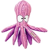 KONG CuteSeas Octopus Soft Plush Dog Toy, for Large Dogs | Soft Corduroy Plush Toy with Squeaker &amp; Crinkle, Great for Snuggling &amp; Interactive Play with Your Dog