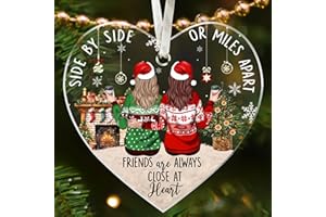 MAPDTWO Best Friend Christmas Ornaments - Friendship Christmas Ornament, Besties Ornament, Friendship Ornament - Friendship Gifts for Women, Bestie Gifts for Women, Gifts for Friends Female - Acrylic Ornament