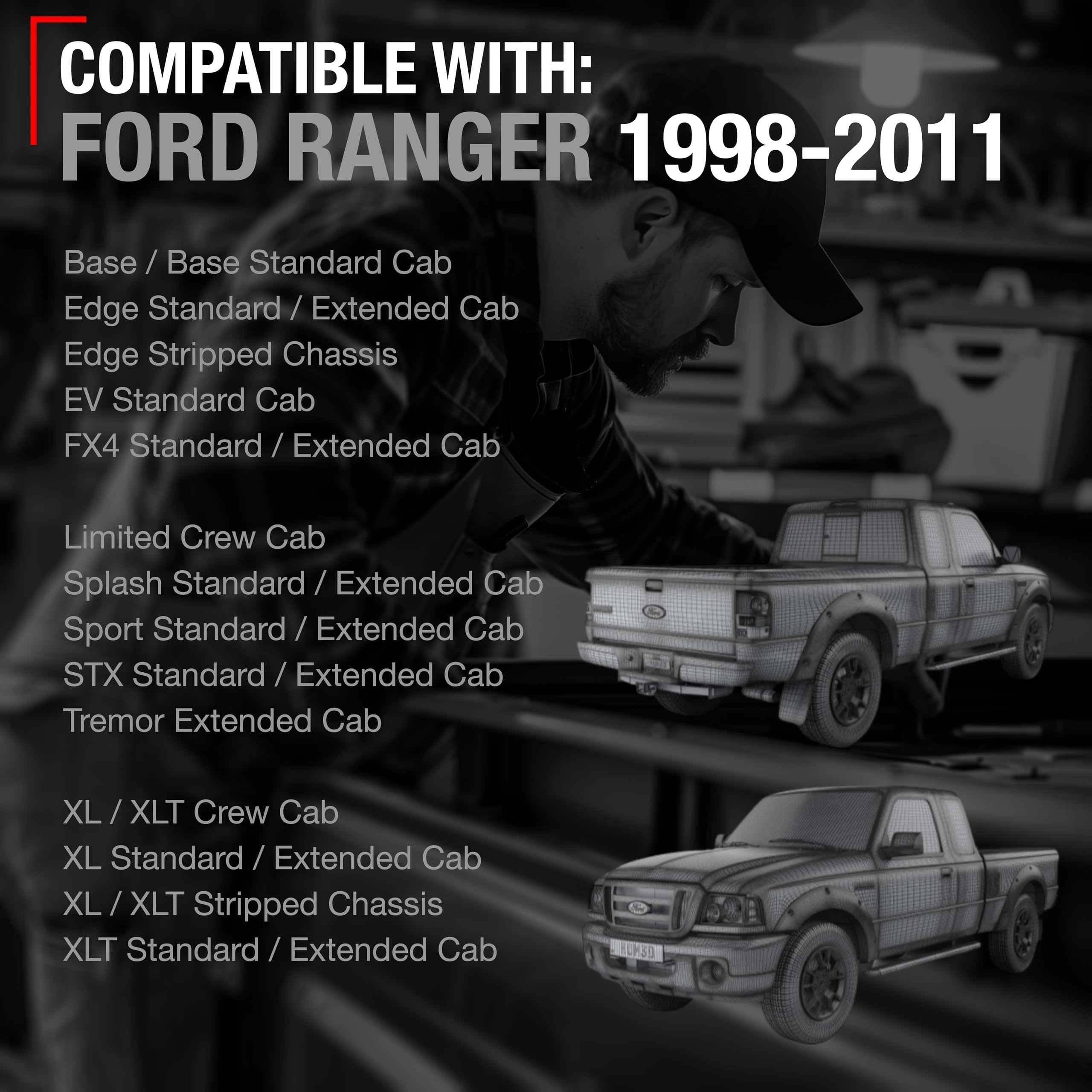 Tailgate Handle Latch, Upgraded Metal - Compatible