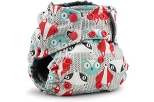 Kanga Care Rumparooz OBV Cloth Diaper Reusable One Size Pocket Diaper with patented Inner Double Gusset 2 pcs Bamboo Rayon Insert Soaker | Clyde (6-40+ lbs)