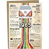 Katie Doodle - 61st Birthday Card - (Made in USA) - 61st Birthday Gifts for Women, Men - Vintage Back-in-1965 (Handmade) - Includes 1 Card (5x7 inch, Blank Inside) x 1 Envelope (Peel & Seal)