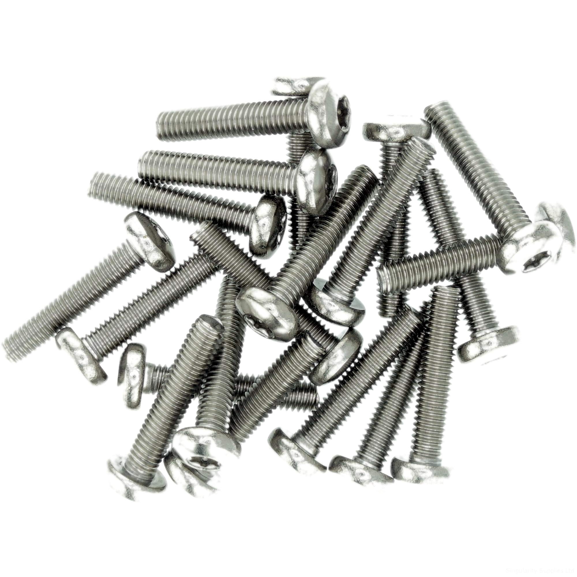 M4 (4mm x 20mm) TX Pan Thread Rolling Screw - Stainless Steel (A2) (Pack of 20)