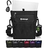 Gobeigo Dog Treat Pouch with Silicone Liner, 【4 Cup】【3 Ways to Wear 】 Treat Bag with Training Clicker, Front Pocket fits All 