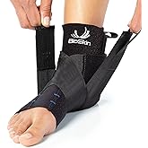 BioSkin Ankle Compression Brace - Sprained Ankle, Post Injury Support Brace for Women and Men, Swollen Feet Relief, HSA or FSA Eligible (Medium)