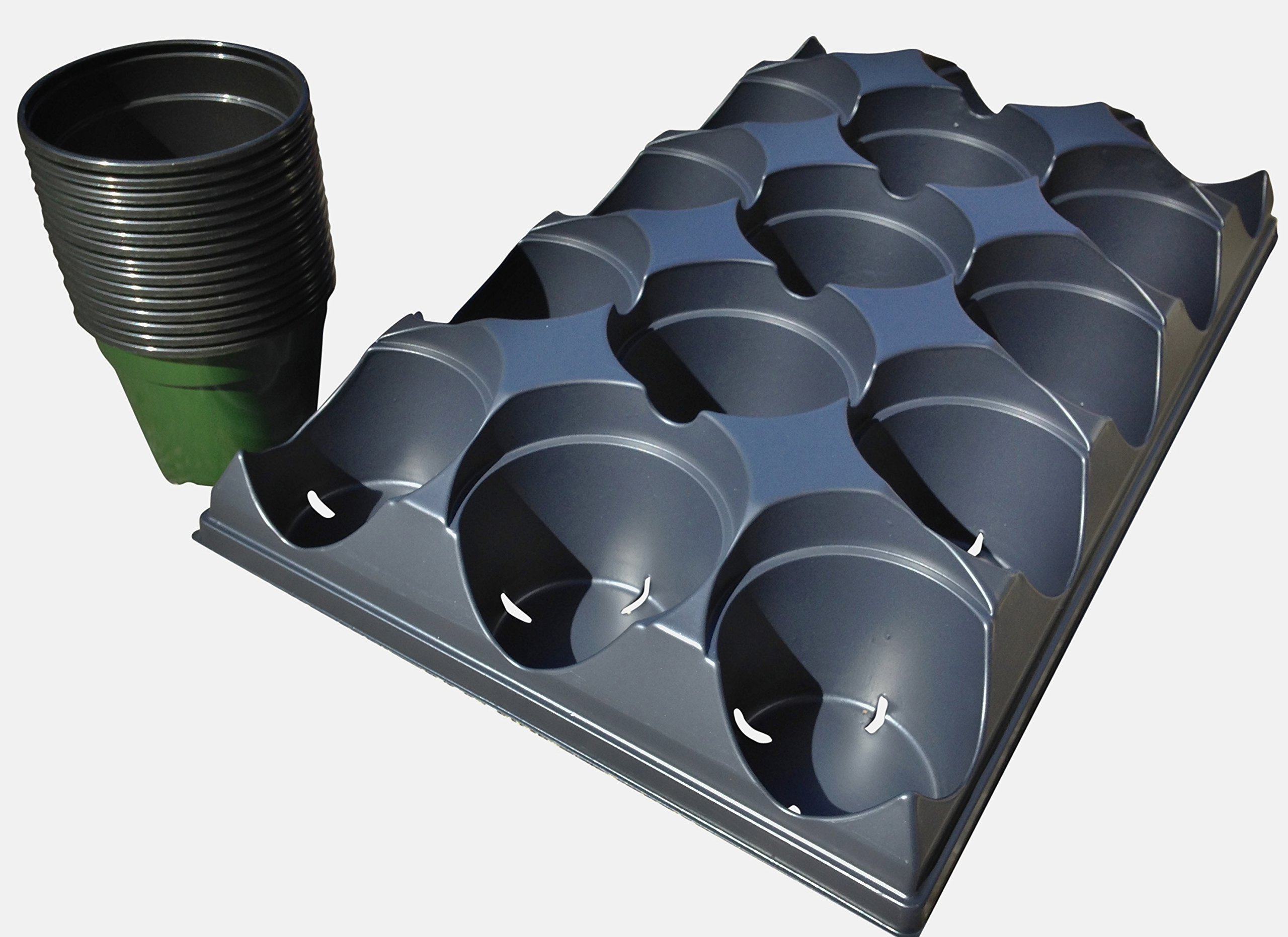 75 Seed Pots (4.5 inch Pots) and 5 Seed Trays Seed Transplant Trays