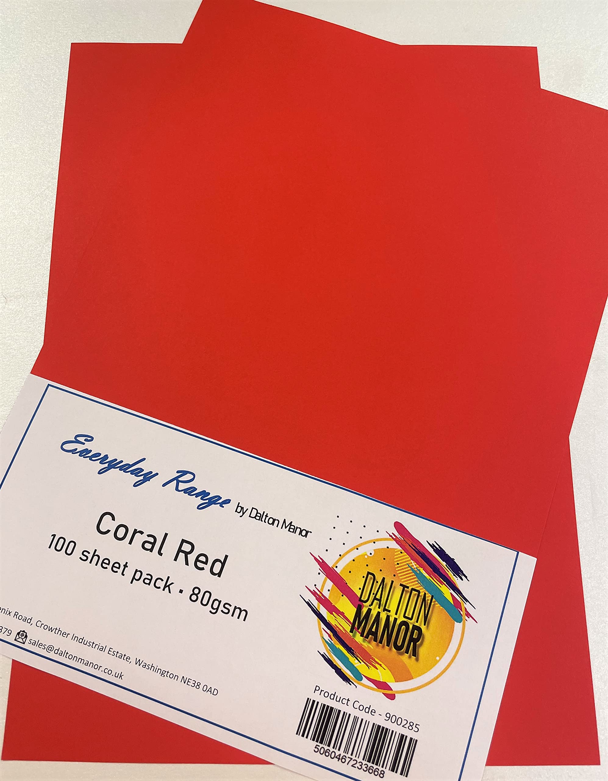 100 SHEET PACK A4 DALTON MANOR 80gm PAPER - CORAL RED