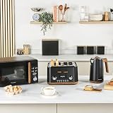 Salter Toronto 4-Slice Toaster Wide Slots 6 Browning Levels Defrost Reheat view 5