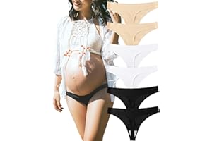 KUKU PANDA No Show Thongs for Women Ladies Maternity Comfortable Panties Seamless Underwear Set Athletic Workout Variety Pack