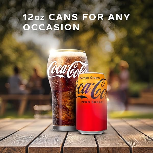 COCA-COLA ZERO SUGAR ORANGE CREAM SODA SOFT DRINK, FRIDGE PACK CANS, 12 FL OZ, 12 PACK