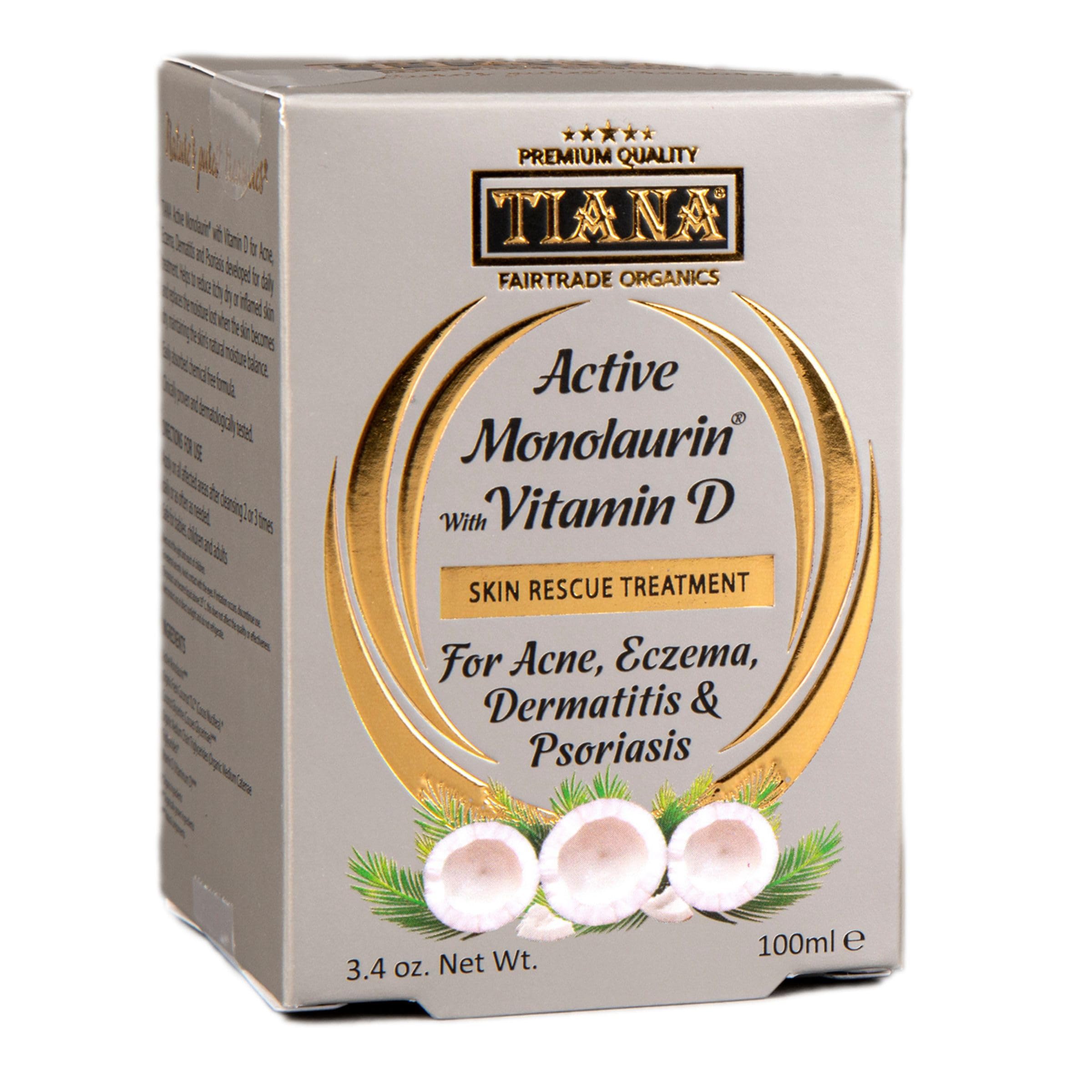 Skin Rescue Balm 100ml – Active Monolaurin & Vitamin D – Water-Free Natural Balm for Acne-Prone, Dry & Sensitive Skin – Antibacterial, Soothing & Barrier Support – Safe for Babies & Adults – TIANA