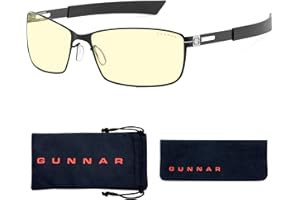 Gunnar Optiks VAY-00101 Vayper Full Rim Advanced Video Gaming Glasses with Headset Compatibility and Amber Lens Tint, Onyx Fr
