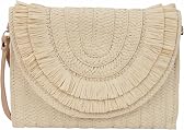 Bincaifenlan Woven Clutch, Paper Rope Straw Beach Crossbody, 3in1 Tassel Envelope Boho Summer Shoulder Purse