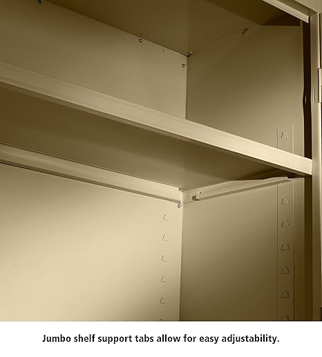 Amazon Com Tennsco J2478su Heavy Gauge Steel Jumbo Storage Cabinet 5 Shelves 400 Lbs Capacity Per Shelf 48 Width X 78 Height X 24 Depth Putty Industrial Scientific
