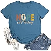YITAN Women Nope Shirt Cute Graphic Tees