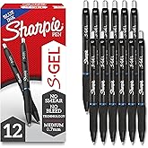 Sharpie S-Gel Pens, Medium Point (0.7mm), Blue Ink, 12 Count - Ideal for Writing, Journaling, Drawing, Coloring, Note-Taking,