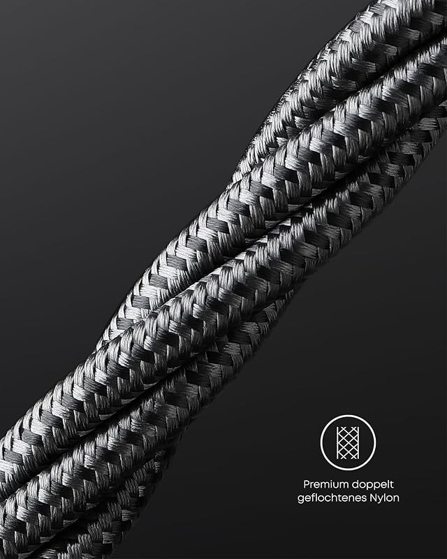 100W USB C Kabel PD 3.0 [3 Stück 1m+1,8m+3m], Schwarz