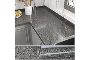 VEELIKE 15.7''x 118'' Granite Contact Paper for Kitchen Countertops Waterproof Marble Contact Paper Peel and Stick for Bathroom Counter Top Self Adhesive Vinyl