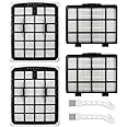 4 Pack HEPA Filters Replacement Parts for EUREKA NEN180 / NEN186BL Bagless Canister Vacuum Cleaner Accessories Include 2 Dust Cup Filters Element & 2 HEPA Filters