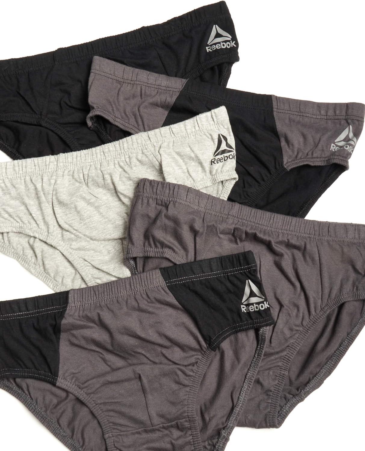 Reebok Men's Low Rise Underwear Briefs (10 Pack): Clothing