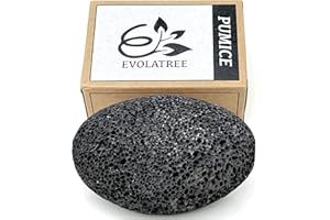 Evolatree Pumice Stone for Feet - Lava Foot Scrub, Cleaning & Exfoliating Hard Dead Skin, Corn & Callus Remover for Hands, Heels - Shower & Bath Wet Foot Scrubber, Scraper Pedicure Supplies Care Tool