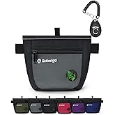 Gobeigo Dog Treat Pouch and Training Clicker, Upgrade Two Magnetic Closure to Prevent Spills, 2 Cup Treat Bag with Poop Bag D