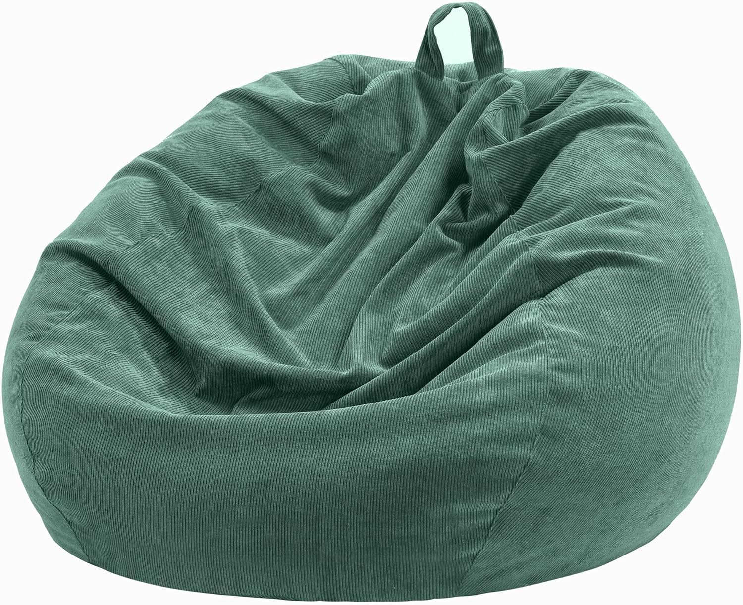 Photo 1 of Nobildonna 3 ft Bean Bag Chair Cover (No Filler) 35"×43" Large Stuffed Animal Storage Bean Bag Washable Big Beanbag Chair Cover Premium Corduroy Stuffable Bean Bag Cover for Adults,Kids,Green 300L