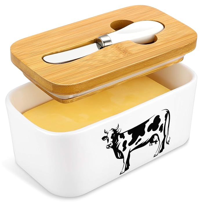 Buy XChef Butter Dish with Lid, Large Ceramic Butter Container Keeper