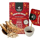HERBEAT Korean Red Ginseng Prime Liquid Extract - 11mg Ginsenosides, 6-Year-Old Panax Red Ginseng for Energy & Immune Support - Dr. Kim Formulated, No Added Sugar, Vegan - 5 Pouches (30 mL Each)