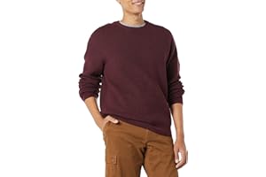 Amazon Essentials Men's Long-Sleeve Soft Touch Waffle Stitch Crewneck Sweater