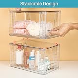 Vtopmart 4 Pack Stackable Clear Acrylic Drawers with Handles 30.5x19x17.8 cm view 8