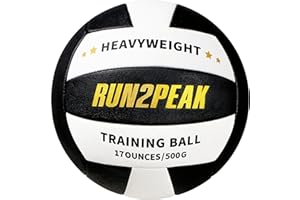RUN2PEAK Heavy Weight Volleyball Setter Training Ball Official Size 5 Volleyballs PU Practice Volley Balls for Indoor Rebounder Equipment Setters Weighted Volleyball Setting Trainer