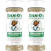 Dan-O's Italian-O Seasoning, 1.5 oz Bottle, 2 Pack, Italian Seasoning for Pasta, Pizza, Salad, Veggies and More, Sugar Free, Zero Calorie, Use this Spice Blend to Craft Meatballs or Pasta Sauce