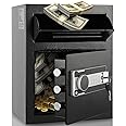 VEVOR 1.7 Cub Depository Safe, Deposit Safe with Drop Slot, Electronic Code Lock and 2 Emergency Keys, 13.77''x11.81''x17.71'' Business Drop Slot Safe for Cash, Mail in Home, Hotel, Office